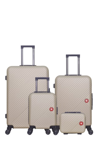 Set de 3 valises et vanity Spiez (XXS/M/L/K) - 46/65/75/23 cm - Beige