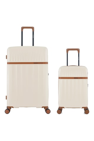 Valise cabine low-cost et valise grand volume Zermatt (XS/L) - 54,5/76,5 cm - Écru