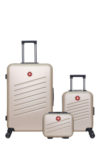 Set de 2 valises et vanity Zurich (XXS/L/K) - 46/75/23 cm - Beige