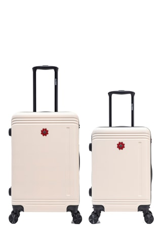 Valise cabine et valise semaine Gstaad (S/M) - 55/65 cm - Beige