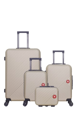 Set de 3 valises et vanity Spiez (XXS/S/L/K) - 46/55/75/23 cm - Beige