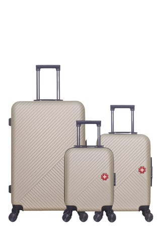 Set de 3 valises Spiez (XXS/S/L) - 46/55/75 cm - Beige