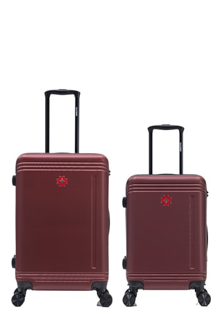 Valise cabine et valise semaine Gstaad (S/M) - 55/65 cm - Bordeaux