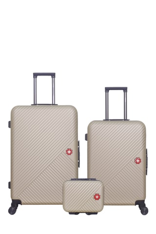 Set de 2 valises et vanity Spiez (M/L/K) - 65/75/23 cm - Beige