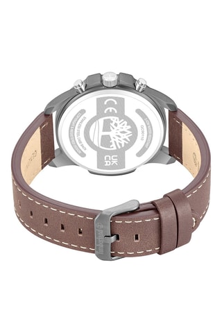 Montre en cuir - Chronographe - Marron et argenté