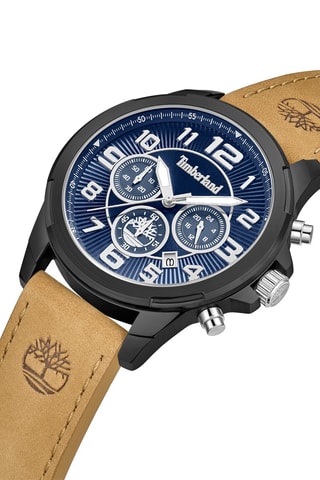 Leren Horloge - Chronograaf - Beige en Zwart