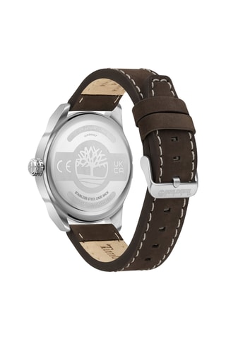 Leren Quartz Horloge - Bruin en Zilverkleurig