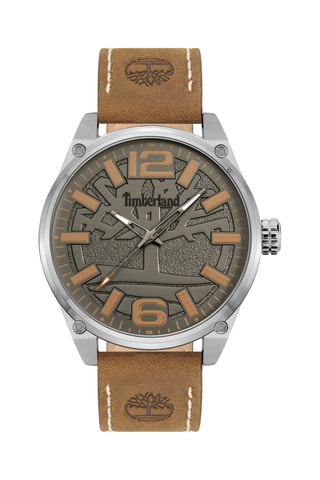 Leren Quartz Horloge - Bruin en Zilverkleurig