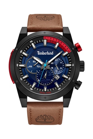 Montre à quartz en cuir et plaqué ion noir Sherbrook - Marron et noir