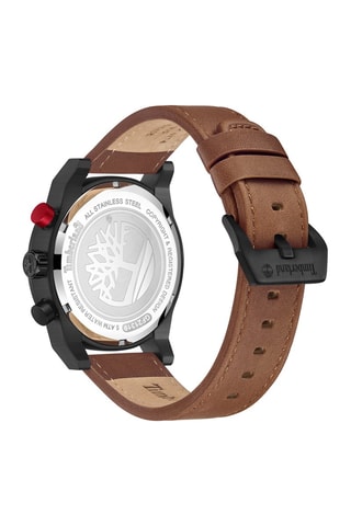 Montre à quartz en cuir et plaqué ion noir Sherbrook - Marron et noir