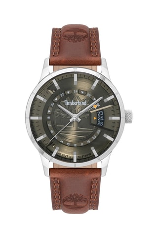 Montre à quartz en cuir Bergeron Marron et argenté