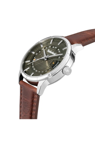 Montre à quartz en cuir Bergeron Marron et argenté