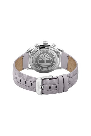 Leren Quartz Horloge Henniker III Taupe en Zilver