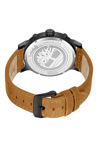 Leren Horloge - Chronograaf - Beige en Zwart