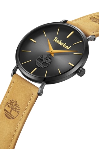 Leren Quartz Horloge - Beige en Zwart