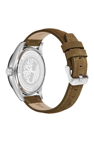Leren Quartz Horloge - Bruin en Zilverkleurig