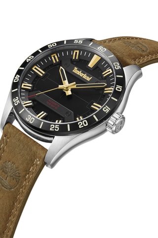 Leren Quartz Horloge - Bruin en Zilverkleurig