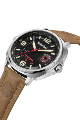 Leren Quartz Horloge - Bruin en Zilverkleurig