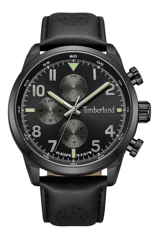 Montre à quartz en cuir - Noir