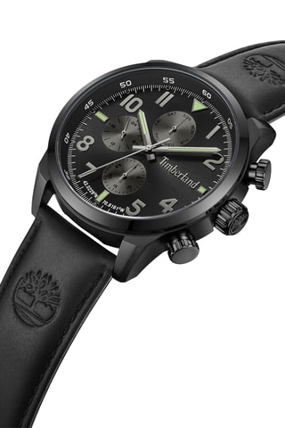 Montre à quartz en cuir - Noir