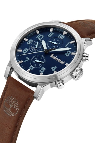 Leren Quartz Horloge - Bruin en Zilverkleurig