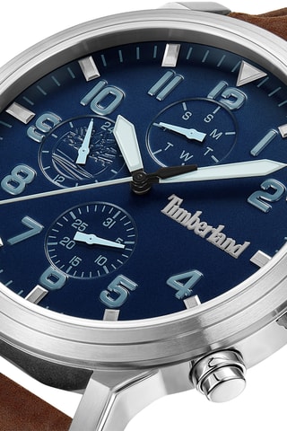 Leren Quartz Horloge - Bruin en Zilverkleurig