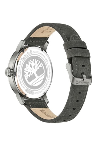 Leren Quartz Horloge - Grijs en Zilverkleurig