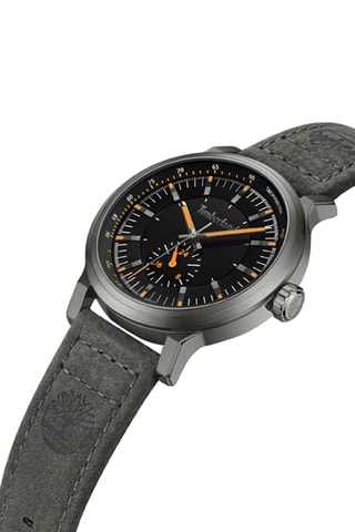 Leren Quartz Horloge - Grijs en Zilverkleurig