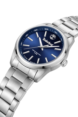 Stalen Quartz Horloge - Zilverkleurig en Blauw
