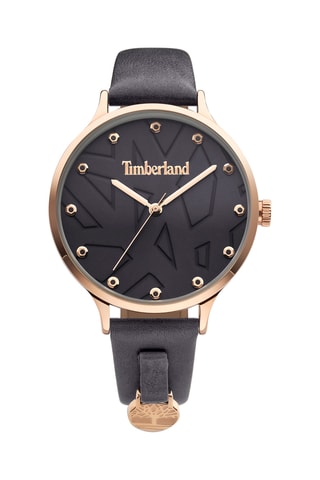 Leren en Doublé Geelgoud Quartz Horloge