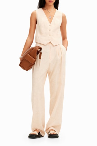 Pantalon droit - Beige