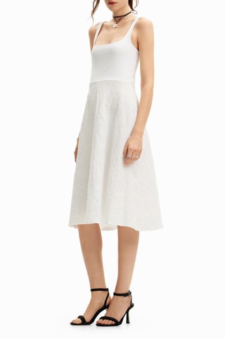 Robe midi - Blanc