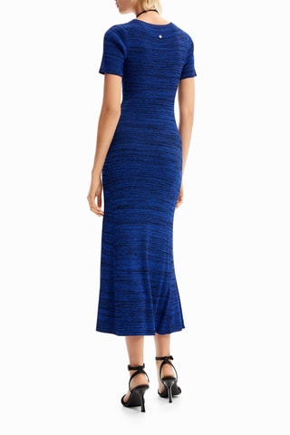 Robe midi - Bleu
