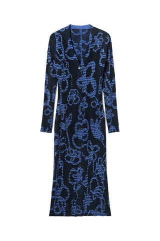 Robe chemise - Noir et bleu