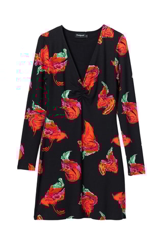 Robe droite - Noir et rouge