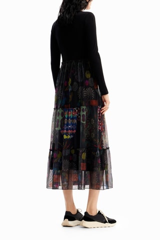 Robe trompe-l'œil - Noir