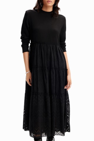 Robe trompe-l'œil - Noir