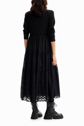 Robe trompe-l'œil - Noir