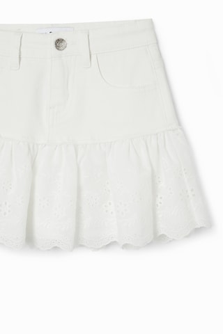 Jupe volantée - Blanc
