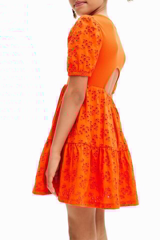 Robe en broderie anglaise - Rouge