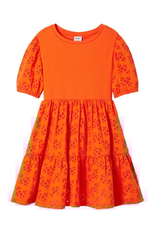 Robe en broderie anglaise - Rouge