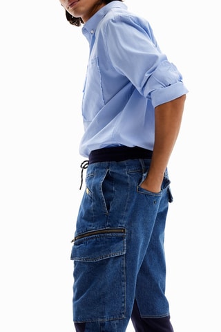 Jean cargo - Bleu foncé