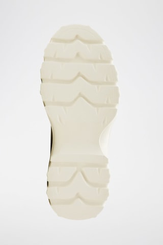 Mules plateformes en cuir - Crème