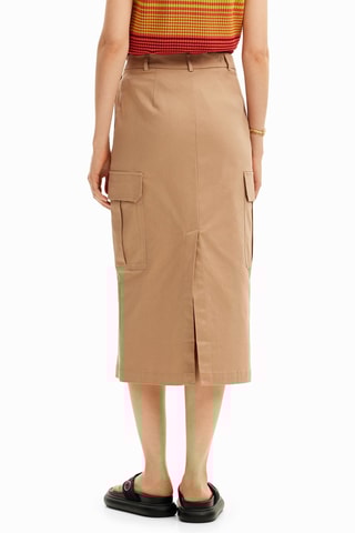 Jupe midi - Beige