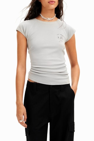 T-shirt regular - Gris clair