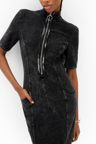 Robe droite - Noir chiné