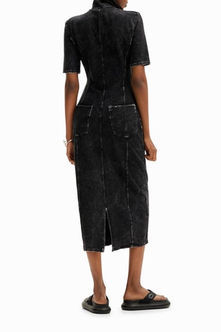 Robe droite - Noir chiné