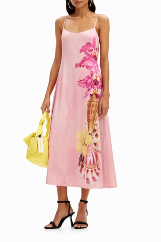 Robe midi - Rose