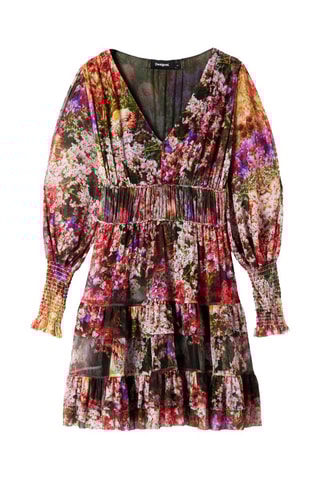 Robe volantée - Rose et jaune