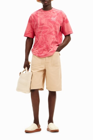 T-shirt regular tie and dye - Rose